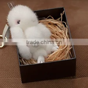 High Quality Mink Fur Rabbit Shape Keychain/mink Fur Keychain thumbnail-4