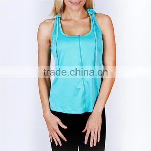 2016 Guangzhou Colorful Fashion Latest Women 100% Polyester Zipper Ladies Long Tops For Leggings thumbnail-4