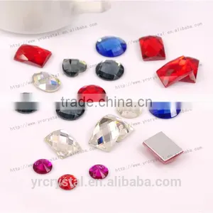 Crystal Clear Flat Back Glass Rhinestones Accessories for Dress Jewelry in Different Sizes thumbnail-1
