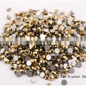 SS5 1.7-1.8mm Aurum Color Round Flat Backs Non Hotfix Rhinestone thumbnail-2