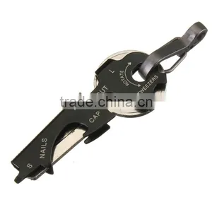 2017 New Arrival 8-in-1 Keychain Gadget Utility Key Ring EDC Multi-function Pocket Tool Survival Hot Sale thumbnail-3