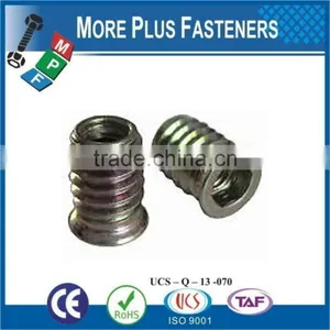 Made in Taiwan Stainless Steel Self Tapping Groove Pin Threaded Insert Threaded Nut For Plastic thumbnail-2