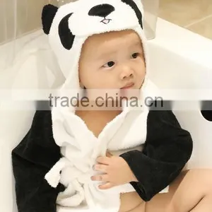 100% Cotton Breathable Panda Design Baby Bath Robe/kids Bath Robes thumbnail-1