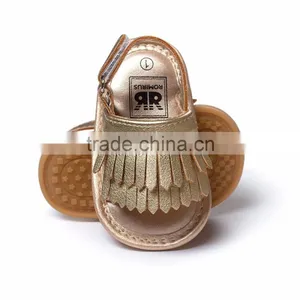 2016 New Summer Candy Color Baby Tassel Baby Leather Sandal Soft Sole Infant Girls and Boys Shoes thumbnail-6