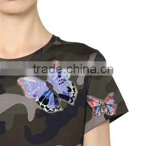 Custom Unisex Cotton Short Sleeve Camouflage Pattern T-shirts,Men & Women Top Quality Camouflage T Shirts For Army thumbnail-5