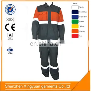 China Supplier 100%Cotton Fire Retardant Protective Reflective Safety Clothing Wholesale thumbnail-3