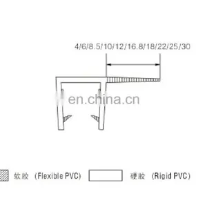 PVC Shower Door Side Seals and Strip for 4mm, 5mm, 6mm, 8mm, 10mm, 12mm and 15mm Glass thumbnail-2