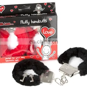 The Most Popular Sexy Party Metal Toy Plush Handcuffs Fluffy Romantic Valentine's Day Gift Promotion Adult Sex Toys SH2002 thumbnail-1
