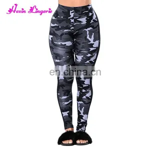 2017 Summer Women Sports Leggings Camouflage Gray Oem Yoga Pants thumbnail-3