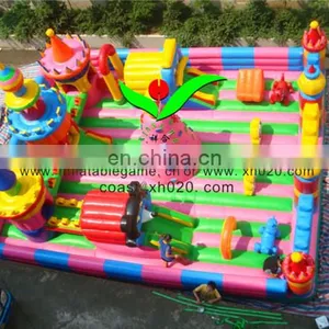 Giant Amusement Park Outdoor Fun City Inflatable 10x8m thumbnail-1