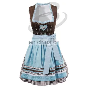 Classical Women Maid Dress European Clothing Beer Dirndl Women Casual Dress (Traditional Bavaria Dirndls) thumbnail-1