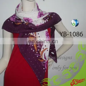 Printed High Fashion Customized Polyester Turkish Scarves for Promotion thumbnail-3