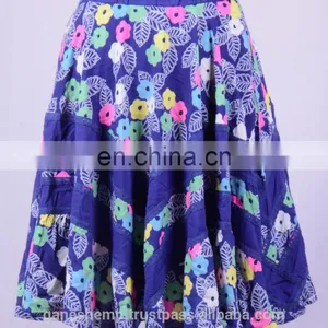 Dark Blue Shade Flower Power Mini Skirt HHCS 132 A thumbnail-2
