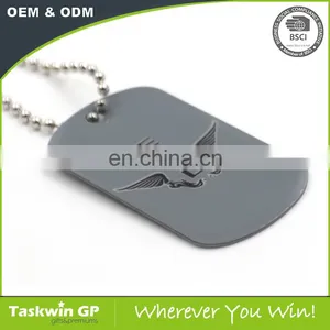 Military Style Custom Text Engraved Epoxy Circular Blank Colorful Dog Tag thumbnail-4