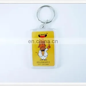 Round Shape Custom Logo Card Inserted Acrylic Keychain thumbnail-6
