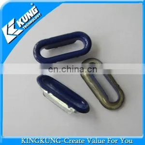 2014 Hiqh Quality Dark Blue Painting Oval Groove Buckle for Shoes thumbnail-1
