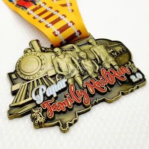 Zinc Alloy Activity Competition Medal Custom Creative Paint Games Metal Medal Marathon Medal Custom thumbnail-2