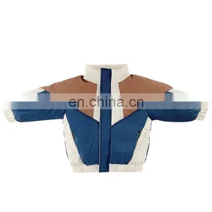 4246/High Quality Wholesale Kids Winter Clothes Baby Fashionable Warm Color Blocking Sports Coat thumbnail-1