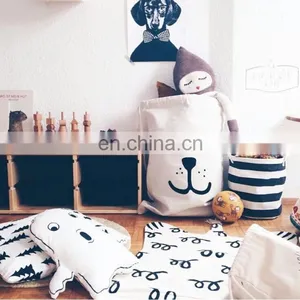 High Quality Canvas Storage Bags Toy Storage Bags Nursery Room Organizer Laundry Bags Accessory for Toy Tent of Kids Room thumbnail-6