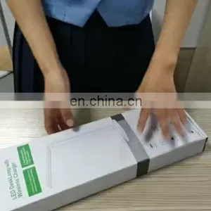 Guangdong Wholesale Modern Bedside Black Table Lamp Light Led Desk Lamp With Wireless Charger thumbnail-1