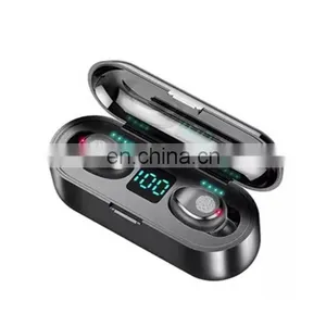 LED Display Headphone F9 TWS BT 5.0 Wireless Earbuds Earphone Auto Connect Sports Game Headset With Power Bank Charging Box I7s thumbnail-1