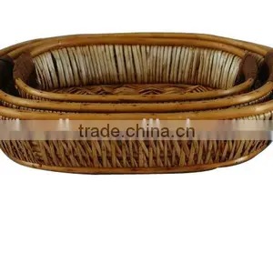 Round Wicker Tray thumbnail-1