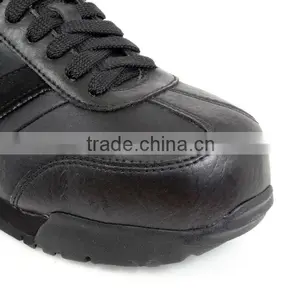 Black Leather Steel or Aluminum Toe Anti Shock Safety Shoe for Women thumbnail-3