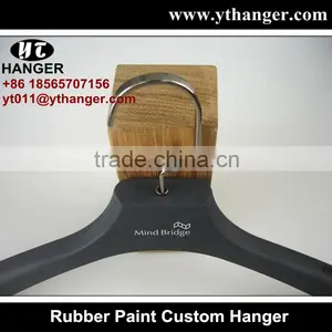 IMY-529 Black Jacket Rubber Hangers for Wholesale thumbnail-3