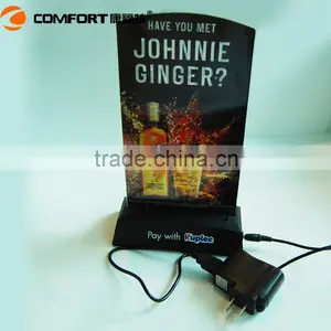 Led Illumunated Tent Table Flashing Menu Holder thumbnail-4