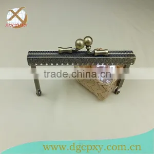 10.5*6cm Antique Grass Metal Purse Handle Bag Frame for Ladies Bag thumbnail-3