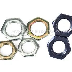 Unchamfered Hexagon Thin Nut , 4.8 6.8 Grade Thin Lock Nuts DIN Standard thumbnail-1