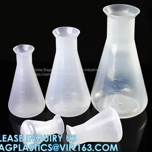 50ml 100ml 250ml 500ml 1000ml Laboratory Narrow Neck Plastic Erlenmeyer Flask, Narrow Neck Flask Erlenmeyer Flask With Lid thumbnail-4