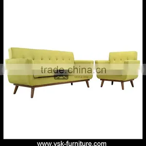 SF-092 Yellow Fabric Sofa Set Deisgns thumbnail-1