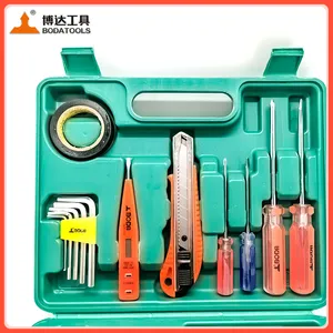 17-Piece Home Multifunctional Tool Set Repair Tool Combination Package Mixed Tool Set Hand Tool Kit With Plastic Toolbox Storage Case thumbnail-4