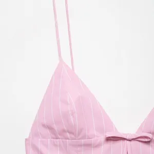 2025 Spring/Summer New European and American Style Women's Fashion Sexy Hot Girl Bow Decoration Dress thumbnail-3