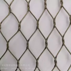 Factory Direct Stainless Steel Diamond Pattern Wire Rope Mesh for Zoo Use thumbnail-1