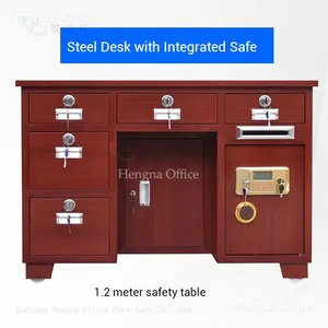 Anti-Theft Steel Desk With Hidden Safe – Intelligent Voice Prompt, Movable Casters, Ideal for Financial Office & Reception Stable Supplier for Brazil thumbnail-1