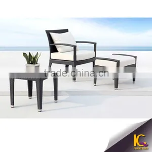 2016 Hot Sale Leisure Lounge Chair Set Outdoor With Tea Table and Feet Stool thumbnail-1