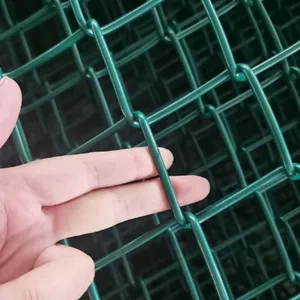 Factory Hot Sale Diamond Wire Mesh Chicken Fence PVC Black Coated Galvanized Chain Link Fence thumbnail-5