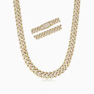 Shining Star Jewelry Solid 14K Gold Plated 10mm Hip Hop Miami Cuban Link Chain thumbnail-2