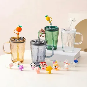 Wholesale Custom Silicone Straw Caps Sublimation Blanks & Custom-Molded 3D Cartoon Straw Toppers thumbnail-1