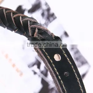SImple Design Personalized Leather Dog Collar thumbnail-6