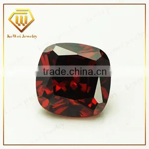 Glaring Gems Garnet Cushion Cut Cubic Zirconia For Gemstone Jewelry thumbnail-2