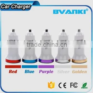 Promotional Output DC 5V 2.1A Double Speed Fast Charge Aluminum Alloy Universal Portable Dual USB Car Charger Wholesale thumbnail-4