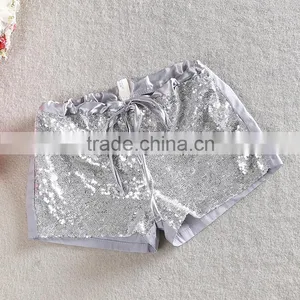 Wholesale Fashion Korean Sequined Shorts 2016 New Summer Girl Shorts Lovely Little Girl Rose Sequined Jeans thumbnail-4