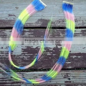 Highlight Clip In Hair Extension Bright Color Feather Hair thumbnail-1