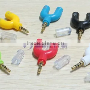 Earphone Headphone Jack Ear Cup Splitter Adaptor Music Share Set thumbnail-4