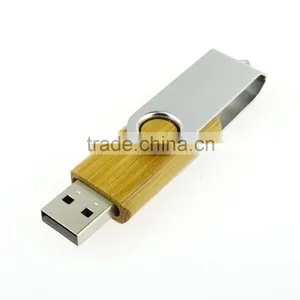 Silver Metal and Maple Swivel USB 2.0 8gb thumbnail-1