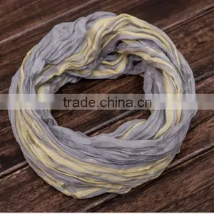 Trend All-match Dubai Muslim Man Women Neck Warmer Real Silk Solid Infinity Scarf thumbnail-4