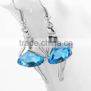 Crystal Ballerina Earring Ballerina Jewelry Ballet Charm Earrings thumbnail-1